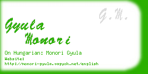 gyula monori business card